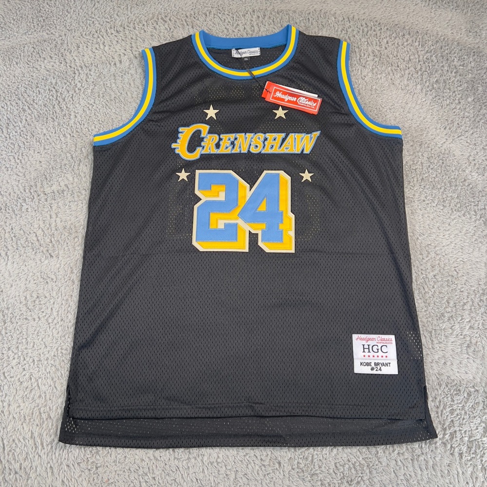 Headgear Classics Kobe Bryant Crenshaw 24 Basketball Jersey Black 2XL NWT